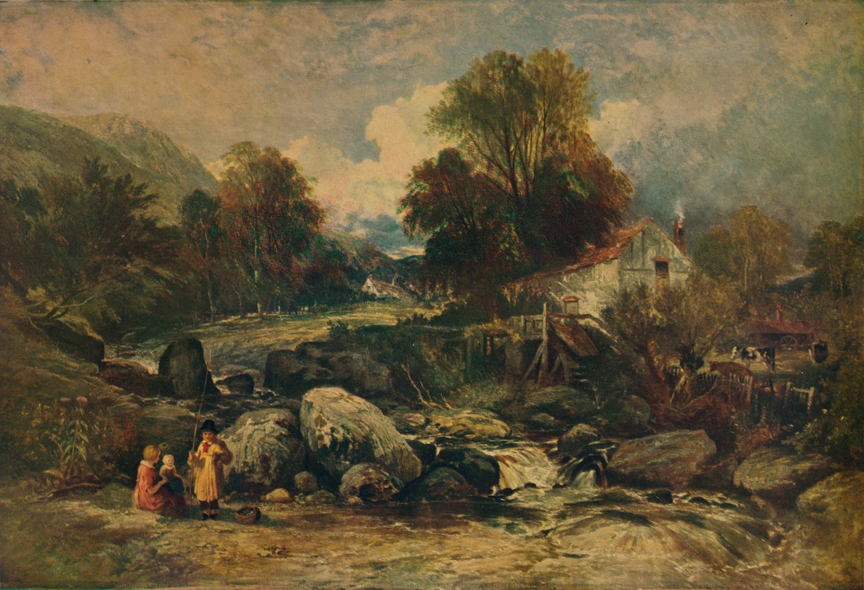 Dol-y-Garrog Mill poblíž Llanrwst, Caernarvonshire, c1844 od William James Muller
