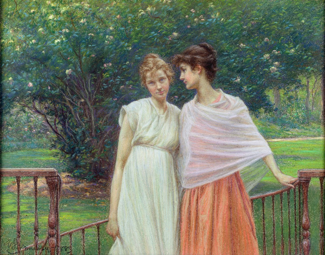 Tajemství, 1889 (pastel na papíře) od William John Hennessy