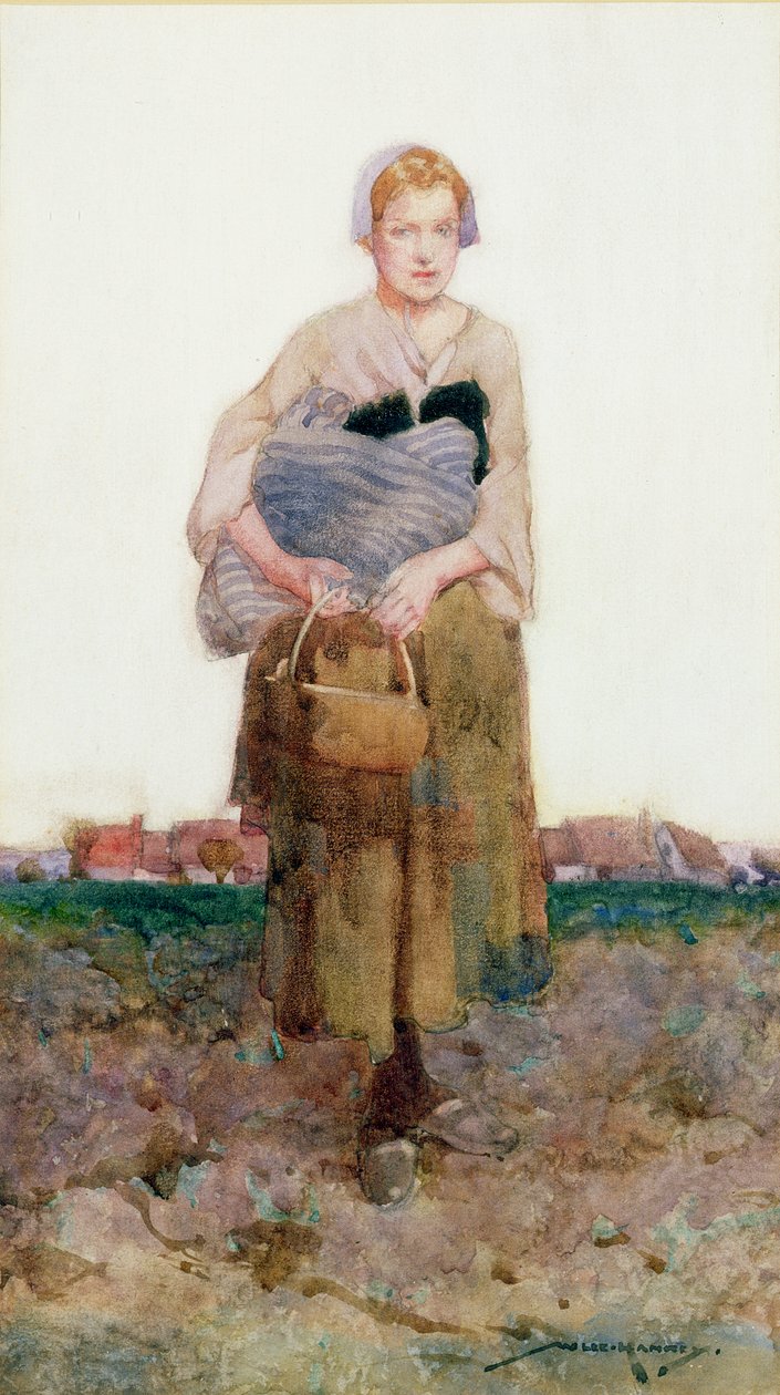 Mladá žena nesoucí balíček od William Lee Hankey