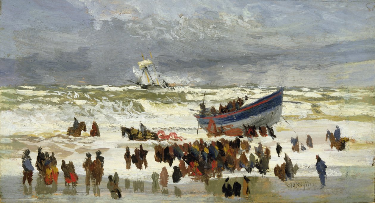 Spuštění záchranného člunu od William Lionel Wyllie