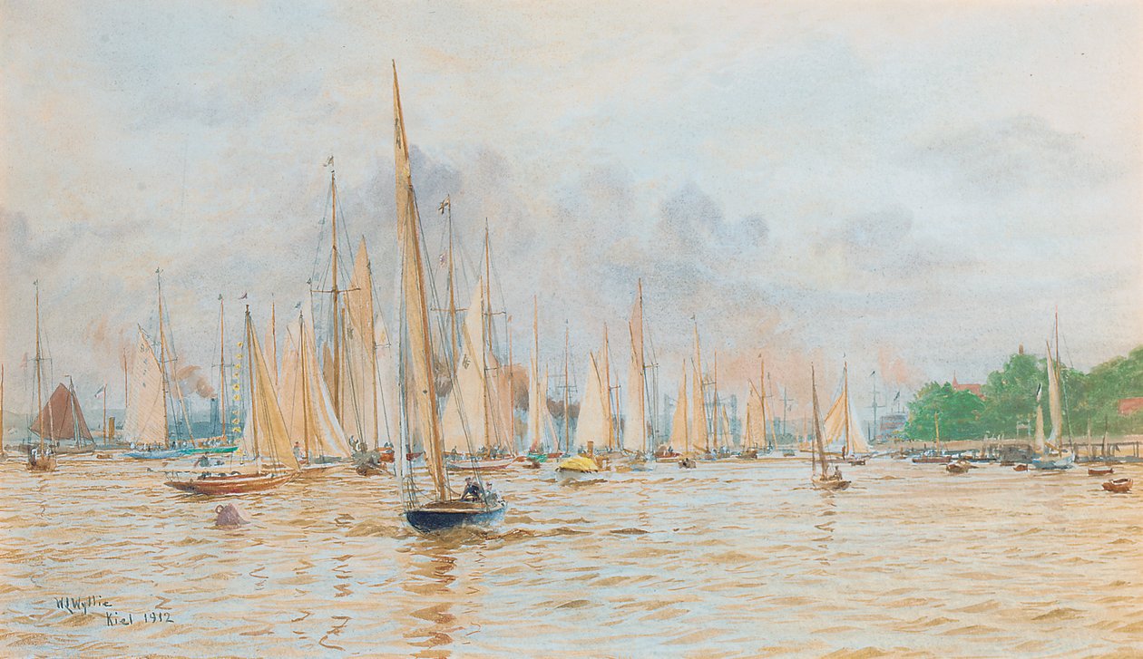 Regata v Kielu od William Lionel Wyllie