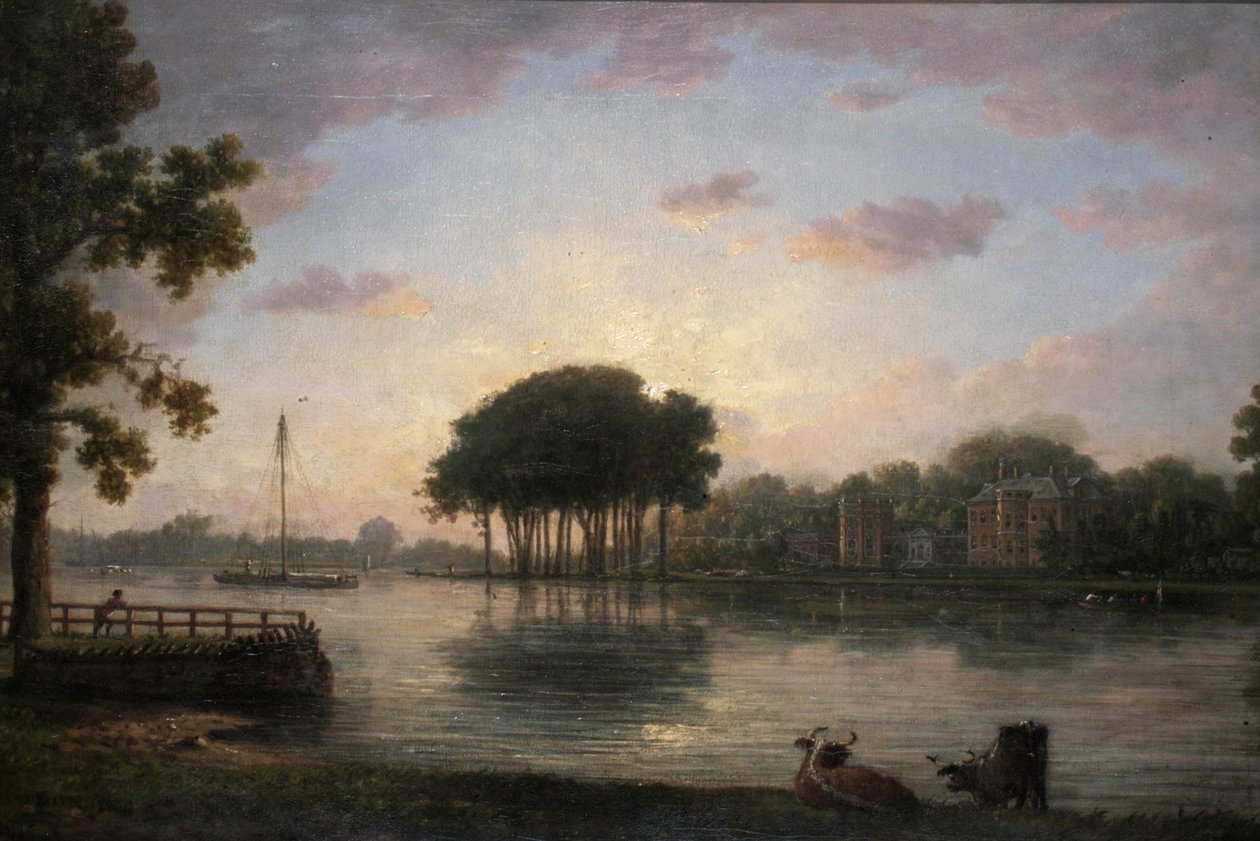 Orleans House, Twickenham, Middlesex, kolem 1800 od William Marlow