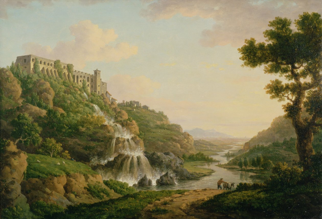 Vila Maecenas Tivoli, cca 1770 (akvarel) od William Marlow