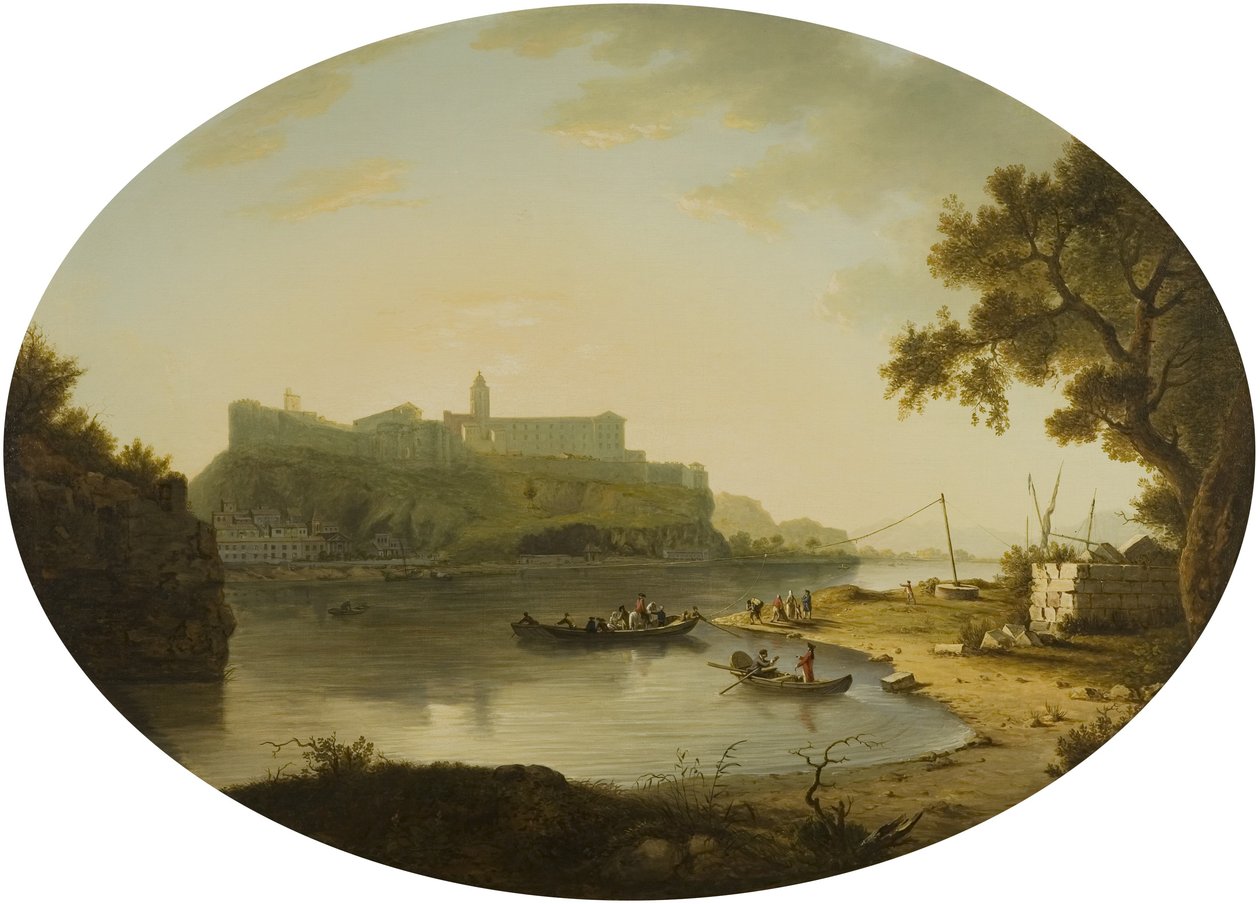 Pohled na Villeneuve-les-Avignon, kolem roku 1770 (olej na plátně) od William Marlow