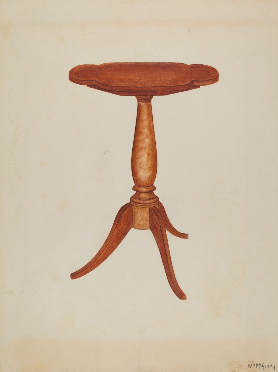 Tip-table nebo Cant-table, 1937. od William McAuley
