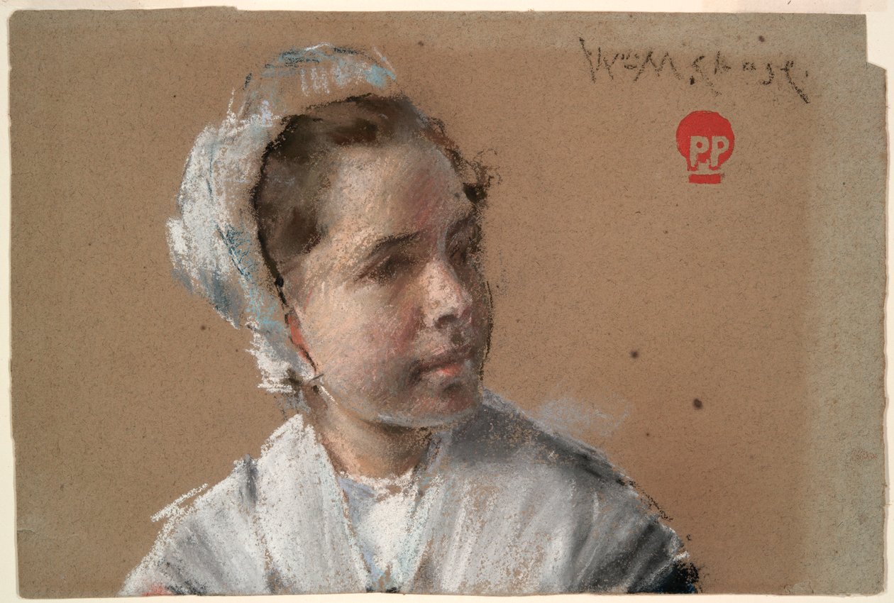 Hlava mladé dívky od William Merritt Chase