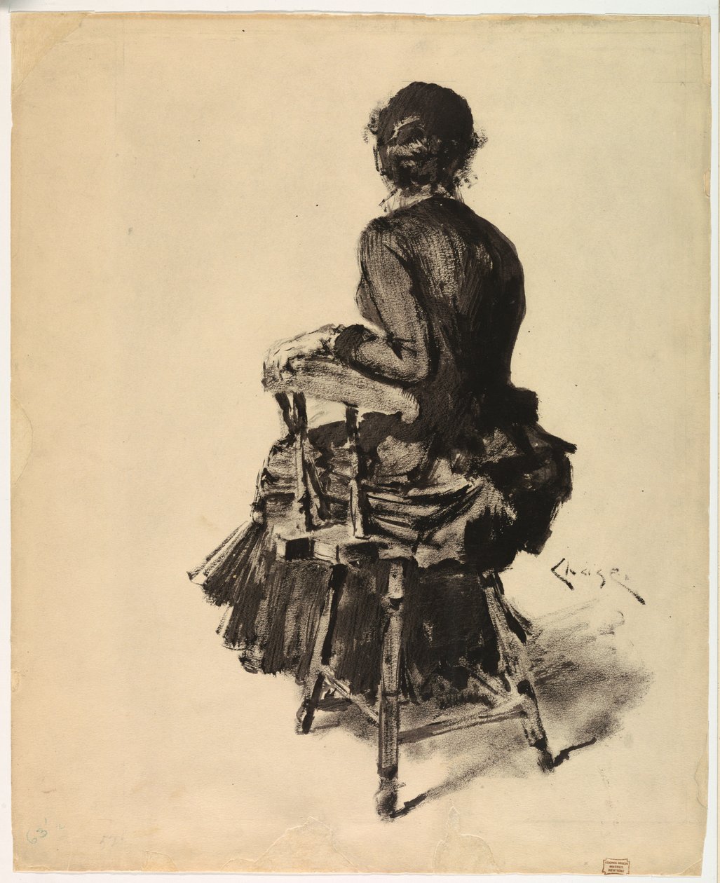 Sedící žena od William Merritt Chase