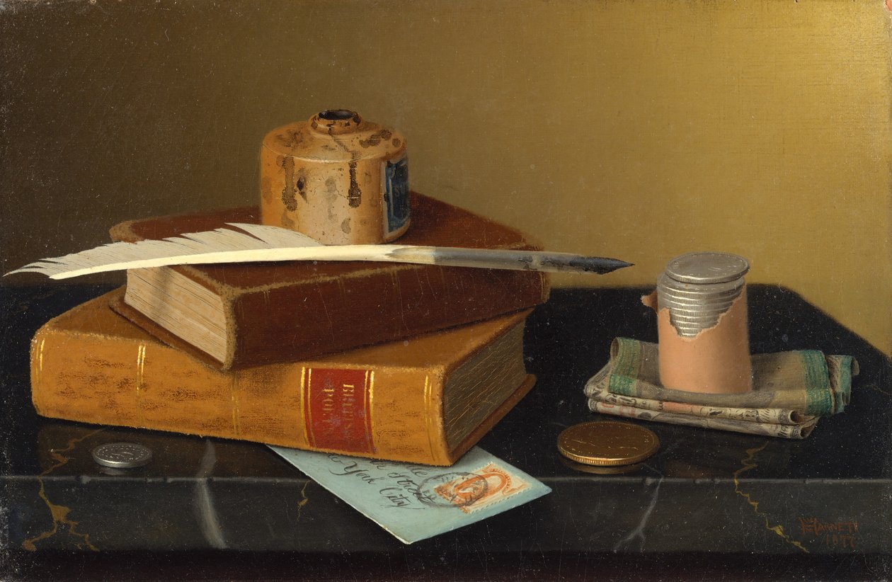 The Bankers Table, 1877. od William Michael Harnett