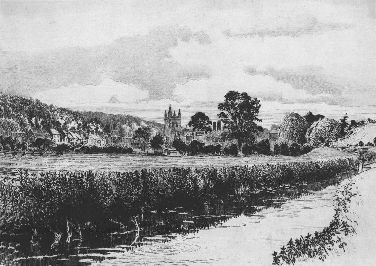 Amersham a řeka Misbourne, 1904. od William Monk