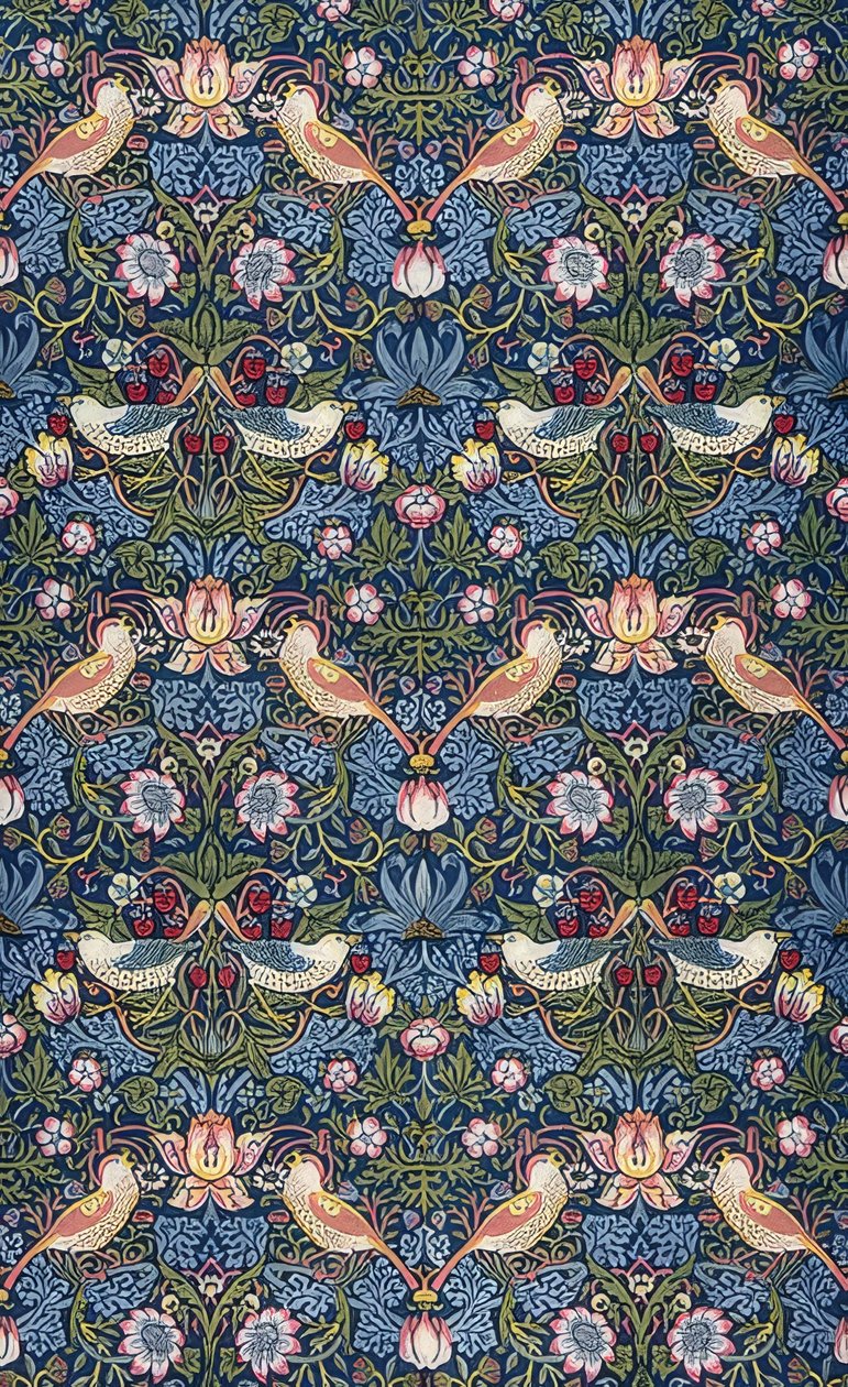 Zloděj jahod. Dekorační látka. 1883 od William Morris