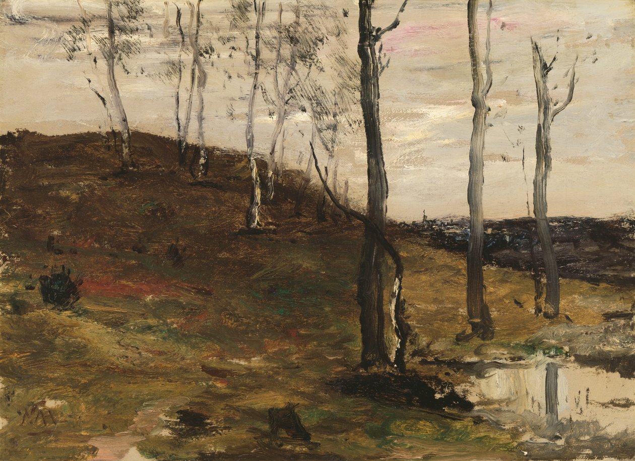 Stráň se stromy od William Morris Hunt