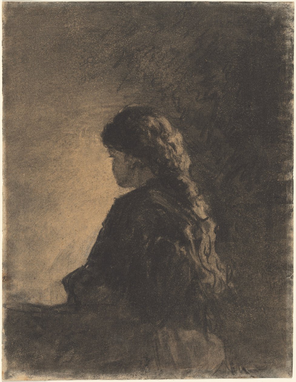 Sedící dívka od William Morris Hunt