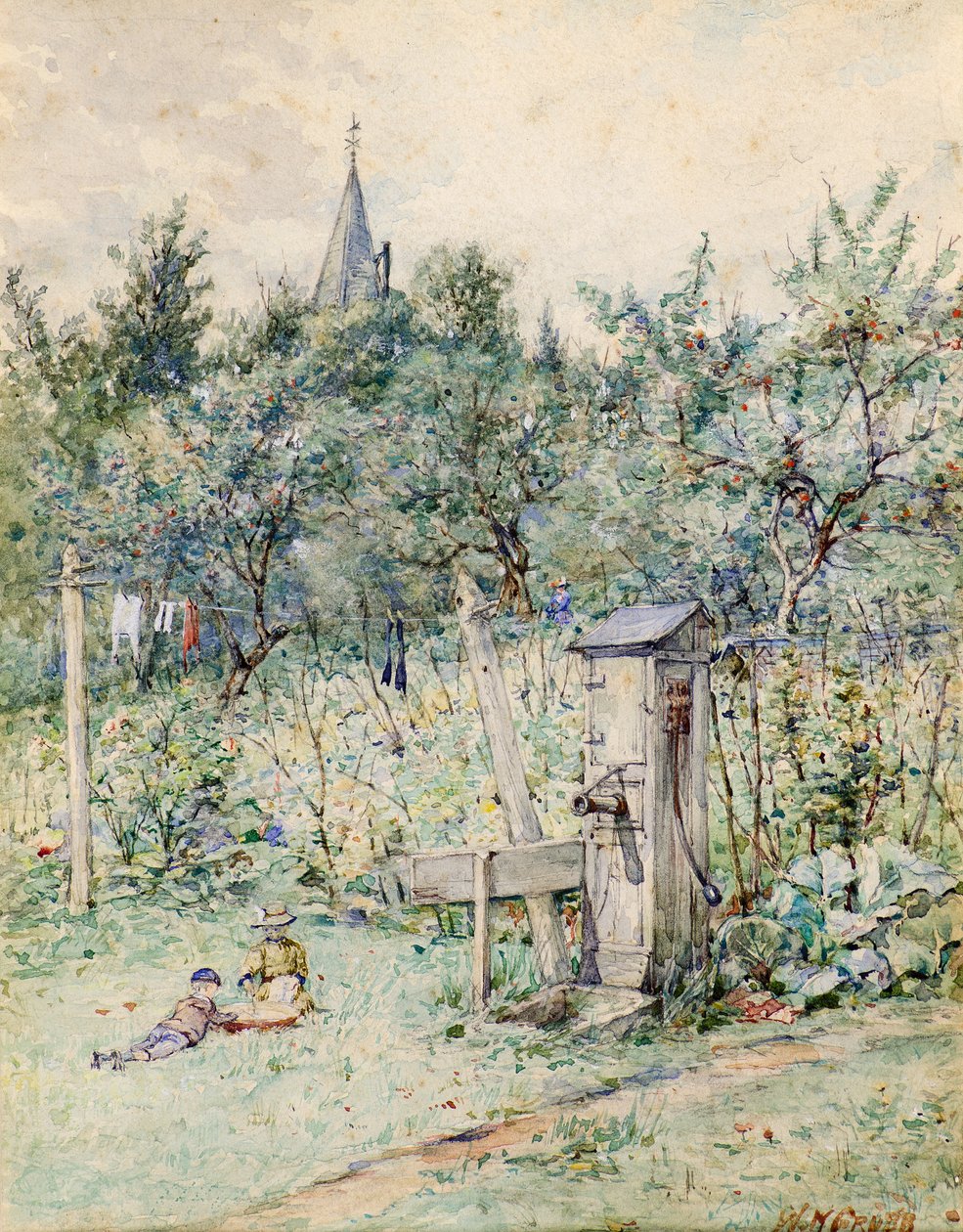Naše zadní zahrada od William Mortimer Grubb