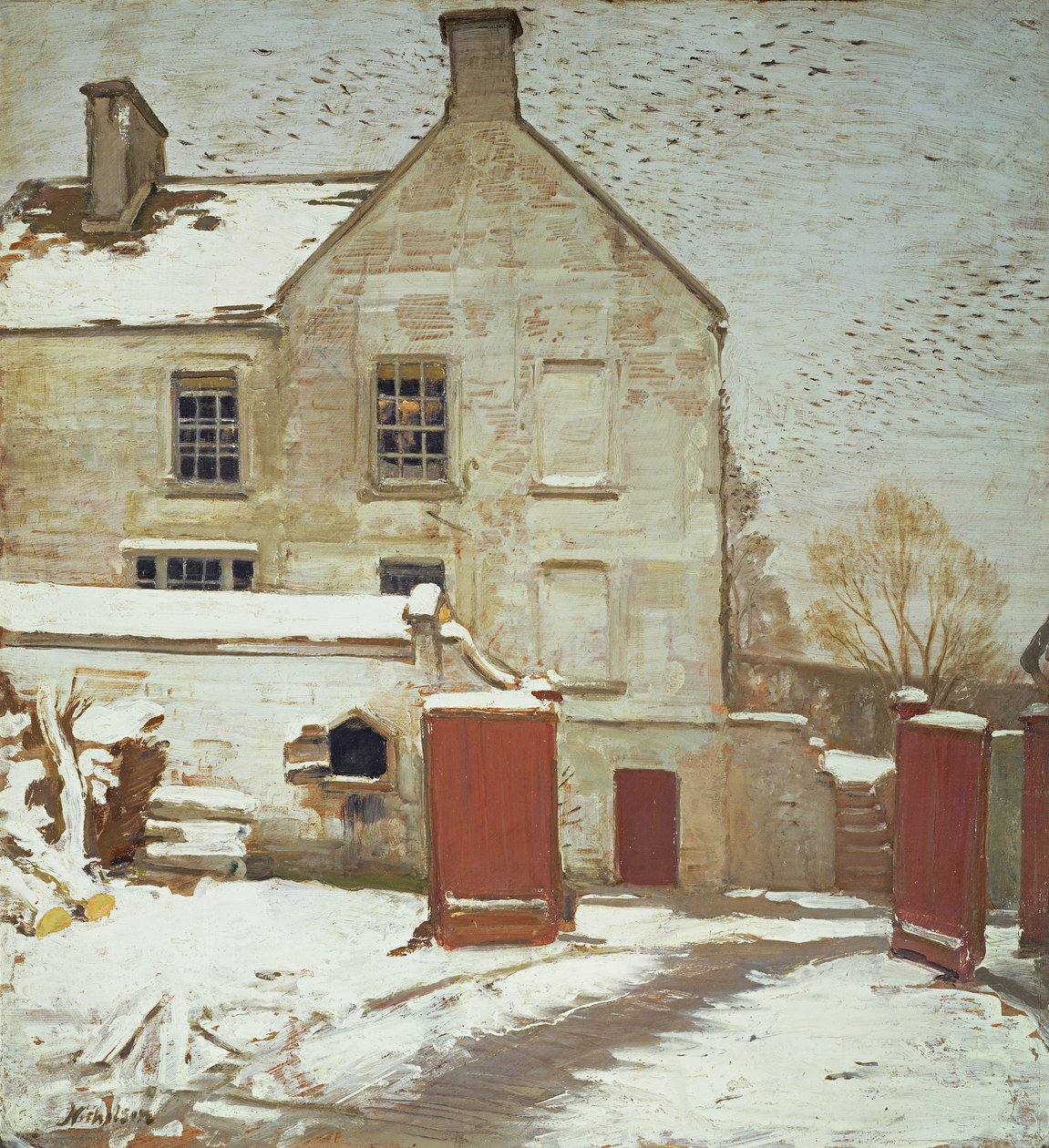Nádvoří ve Snow, Sutton Veny od William Nicholson