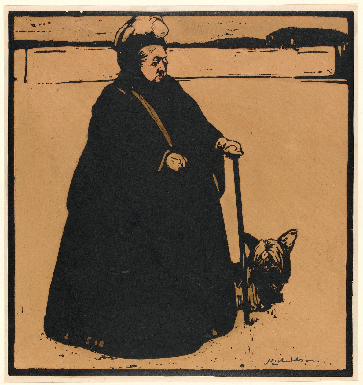Královna Viktorie (dřevořez) od William Nicholson