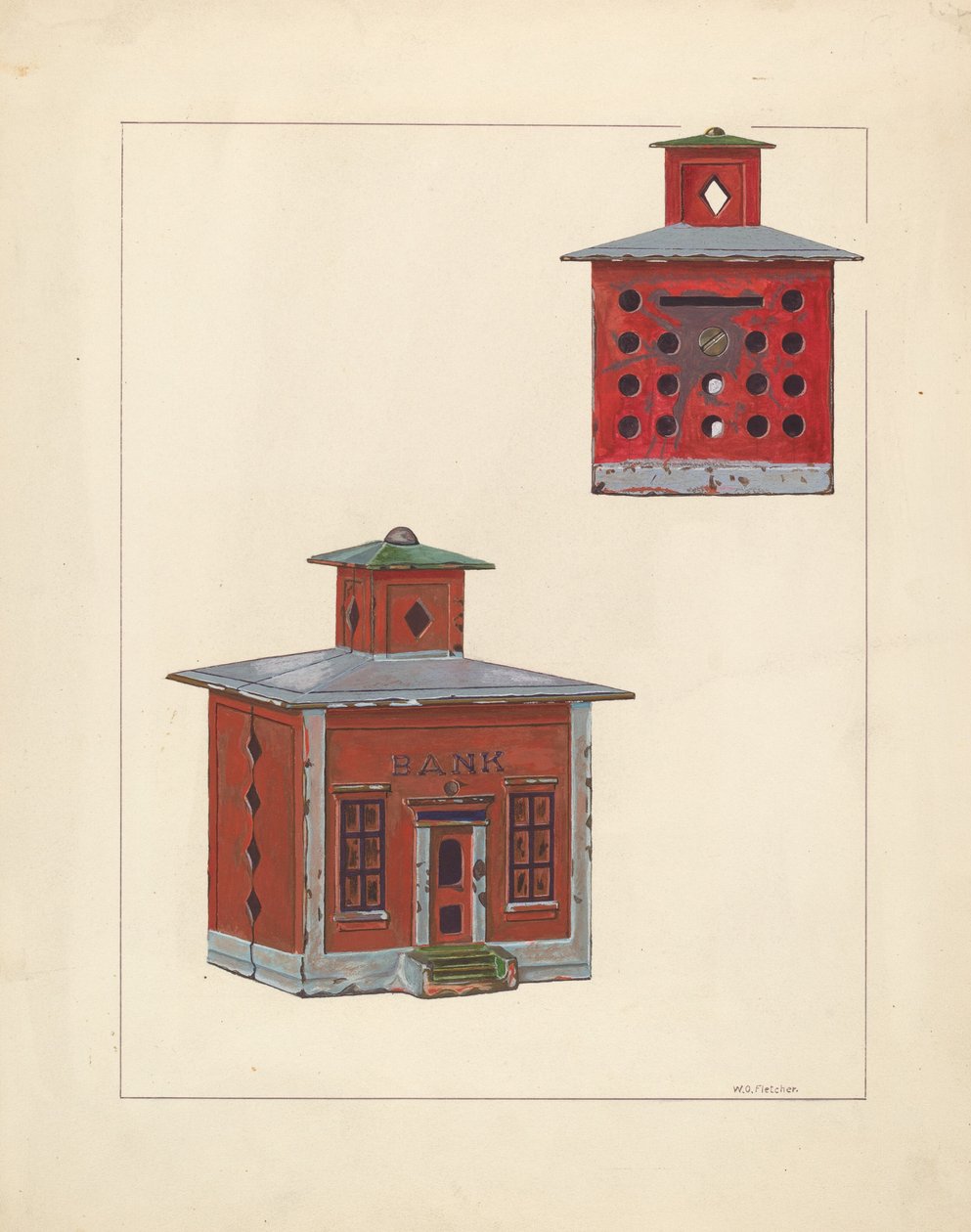 Red School House Bank, c. 1937. od William O. Fletcher