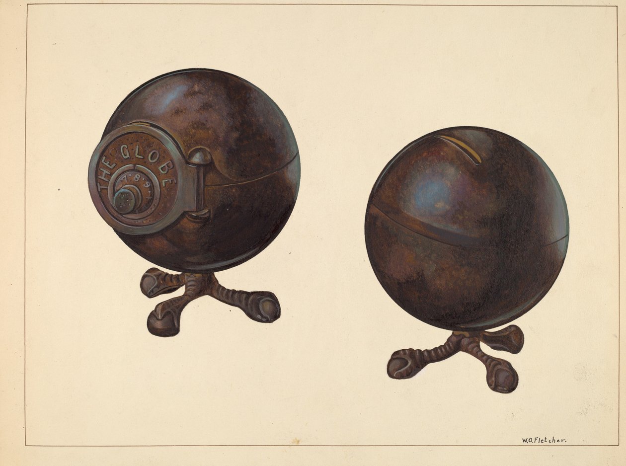 The Globe Coin Bank, c. 1938. od William O. Fletcher