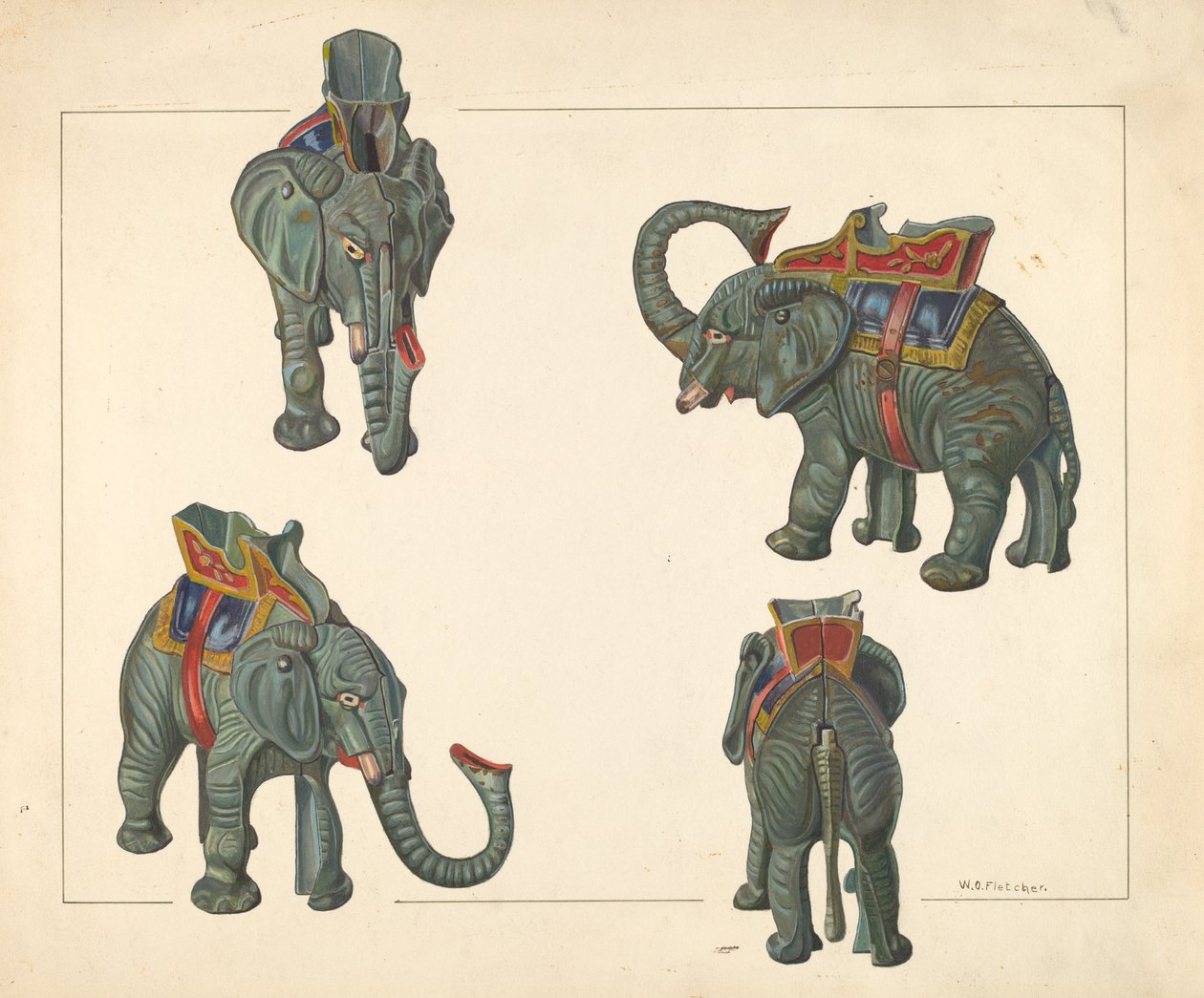 Toy Bank: Elephant, c. 1938. od William O. Fletcher