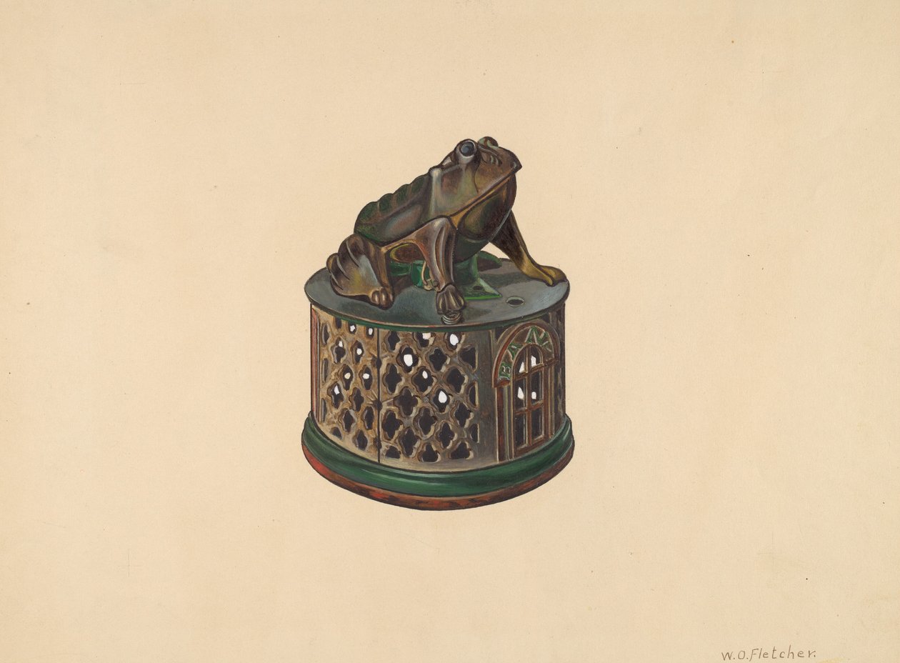 Toy Bank: Frog, c. 1938. od William O. Fletcher