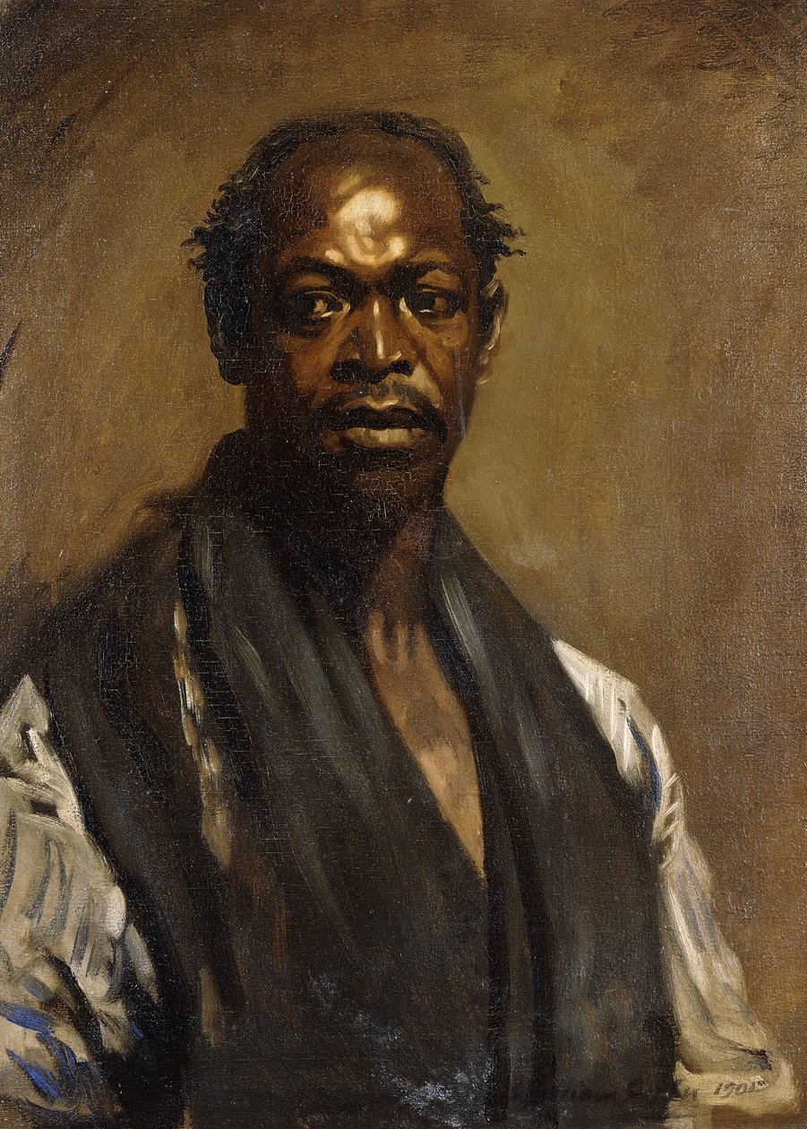 Portrét černocha, od William Orpen