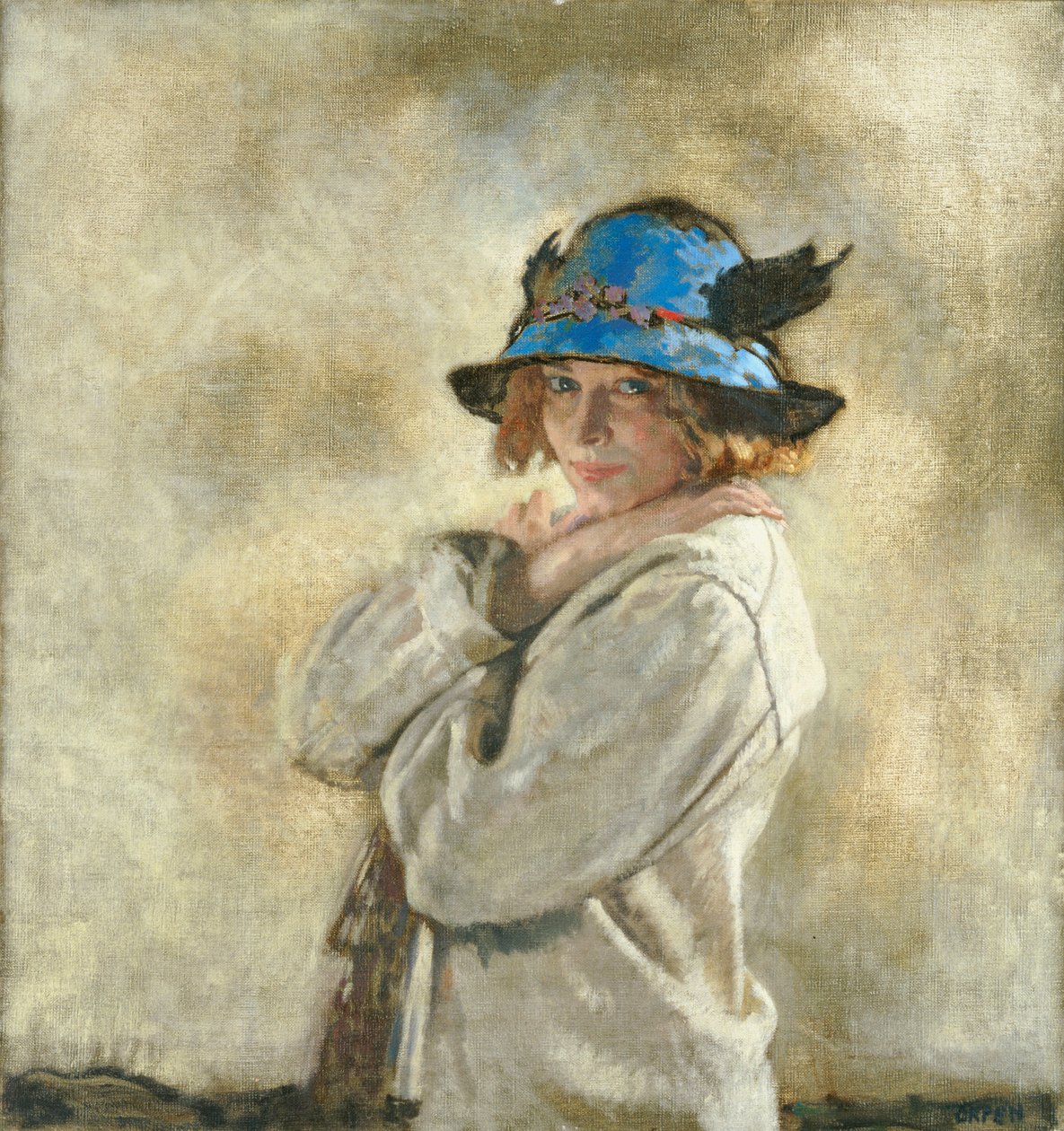 Modrý klobouk, 1912 od William Orpen