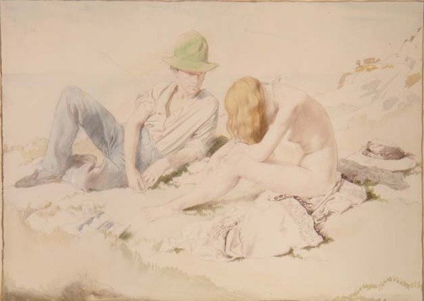 Navrhovatel a jeho model od William Orpen