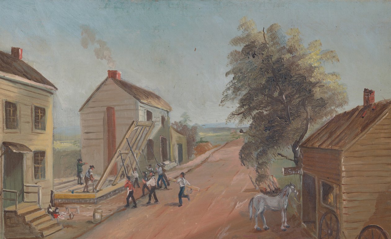 House Raising, 70. léta 19. století. od William P. Chappel