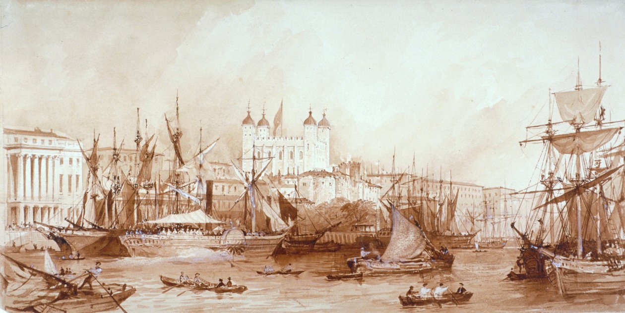 Tower of London, Stepney, Londýn, c1840 od William Parrott