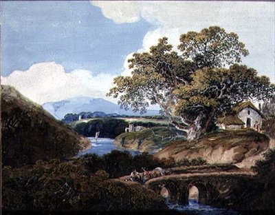 Devonshire Landscape, cca 1780 (kvaš na papíře) od William Payne