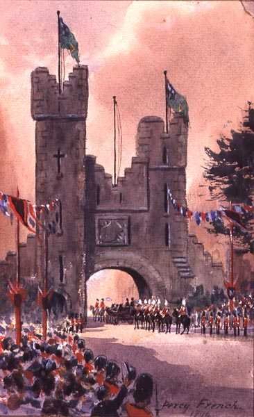 Průvody královny Viktorie kolem Dublinu od William Percy French