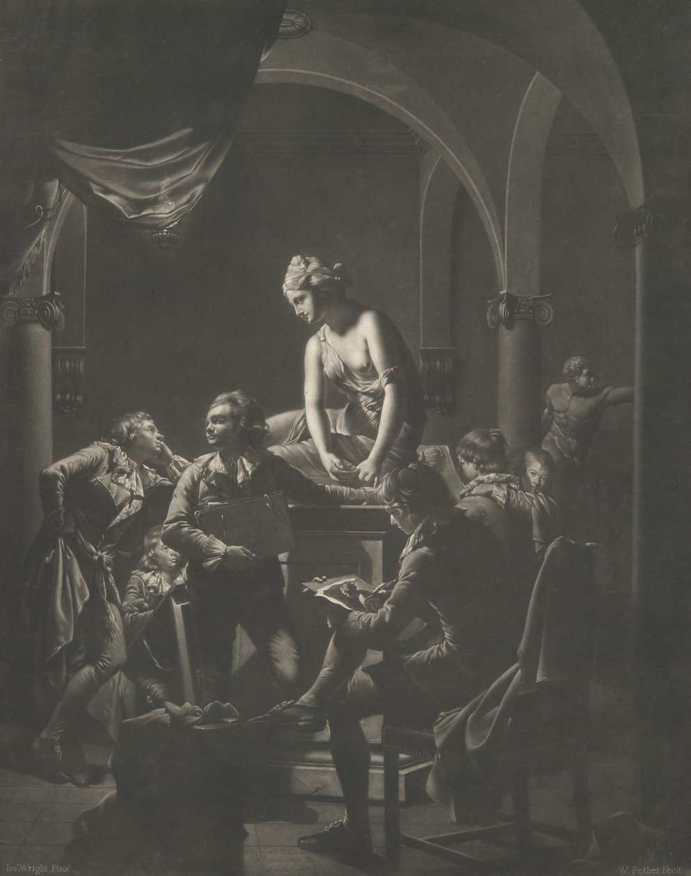 An Academy by Lamplight, 20. února 1772. od William Pether