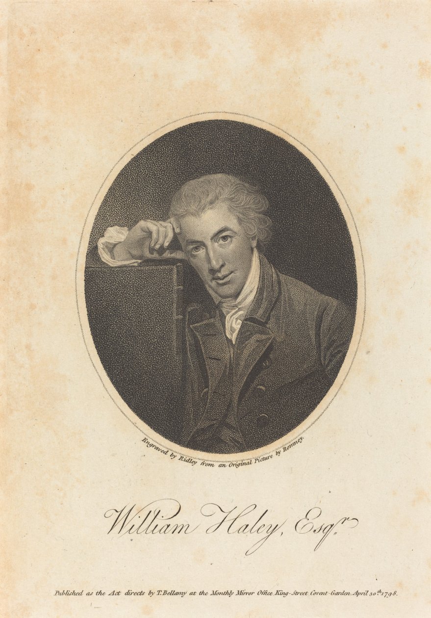William Hayley, Esq. od William Ridley after George Romney