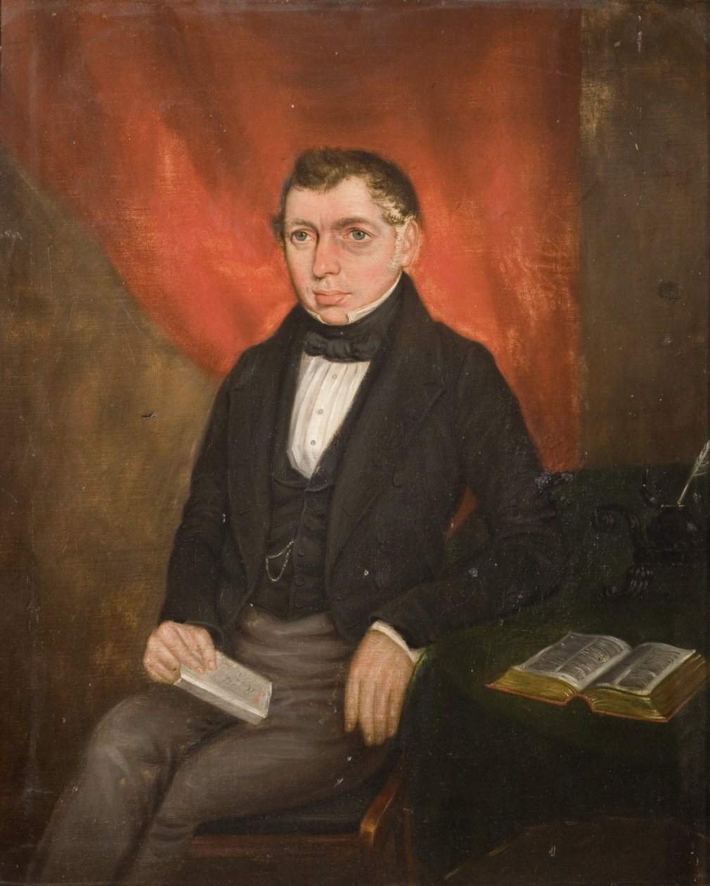 Portrét sedícího muže od William Robert Hill