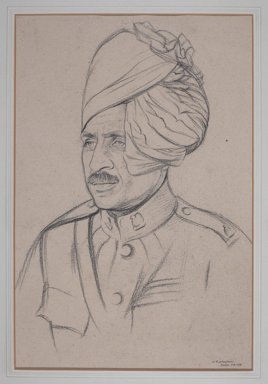 Muž indické kavalérie od William Rothenstein