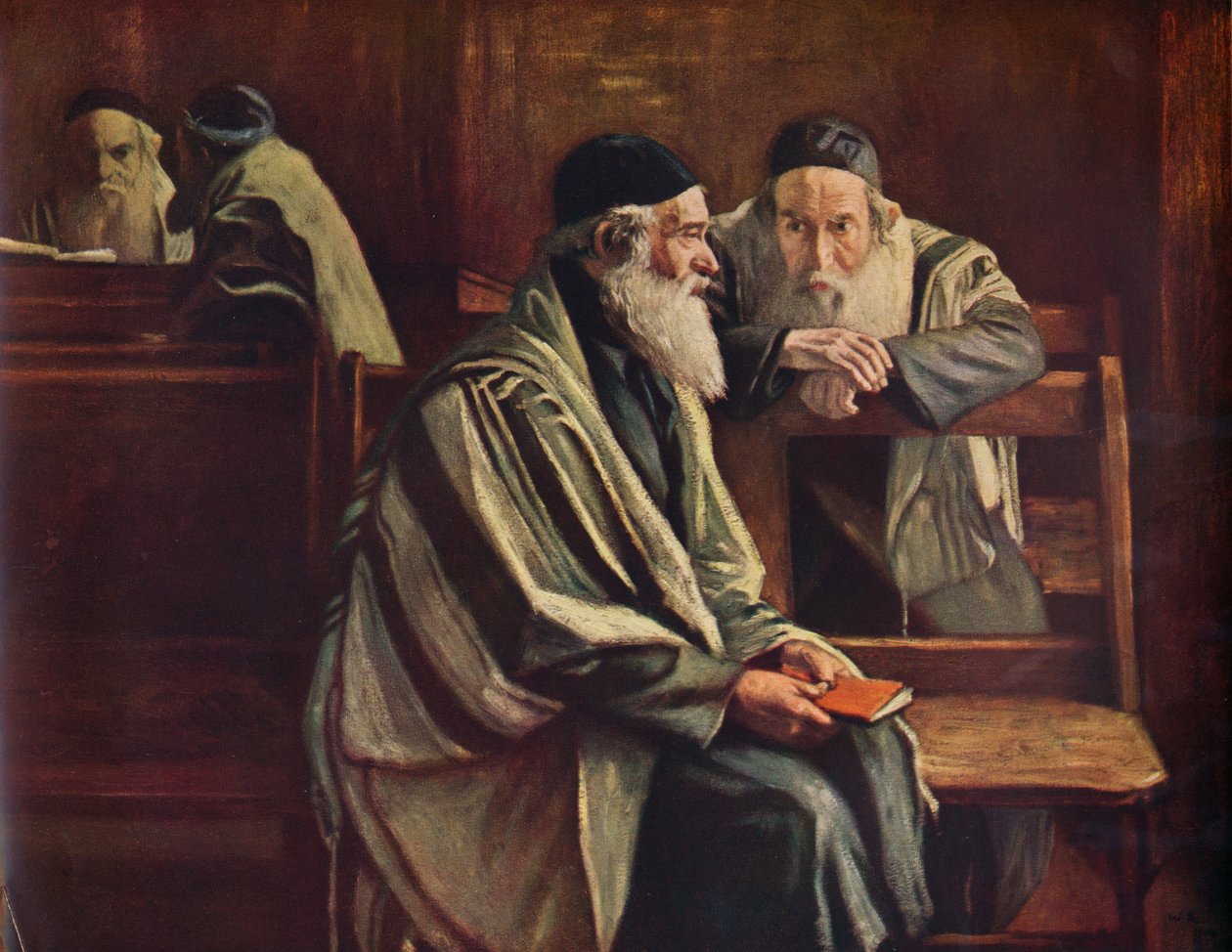 Židovská synagoga, Spitalfields, 1935 od William Rothenstein