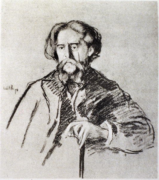 Portrét Alphonse Daudeta (1840-97) od William Rothenstein
