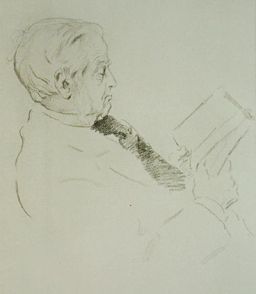 Portrét Maxe Mullera (1823-1900) (litho) od William Rothenstein