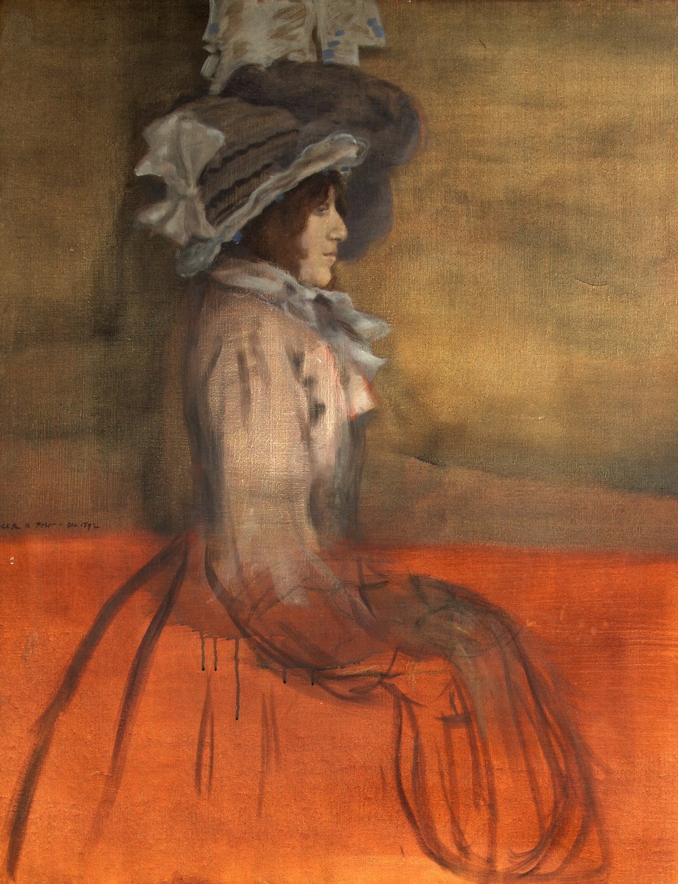 Portrét dámy v klobouku od William Rothenstein
