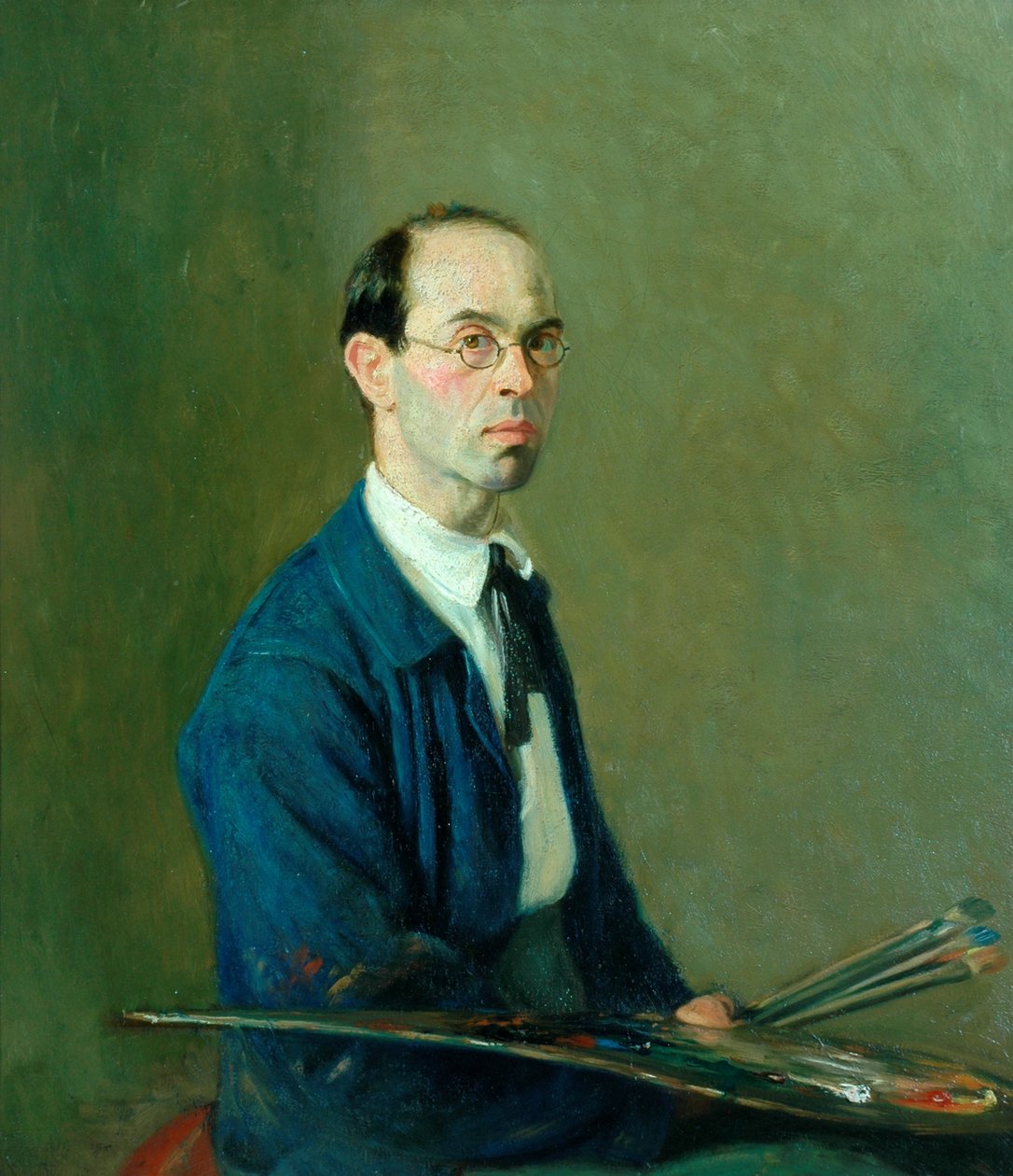 Autoportrét, kolem roku 1906 (olej na plátně) od William Rothenstein