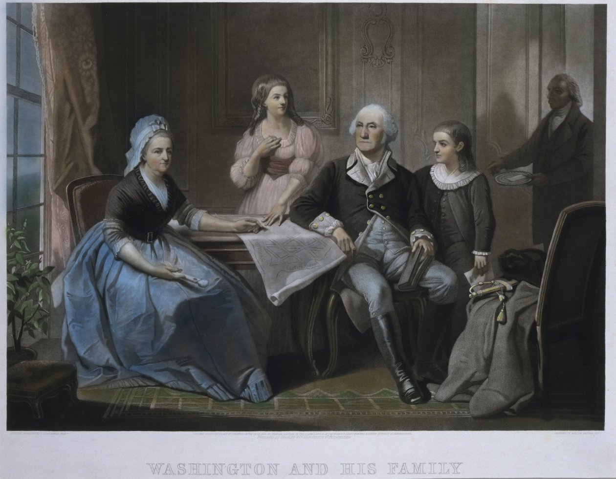 Washington a jeho rodina od William Sartain