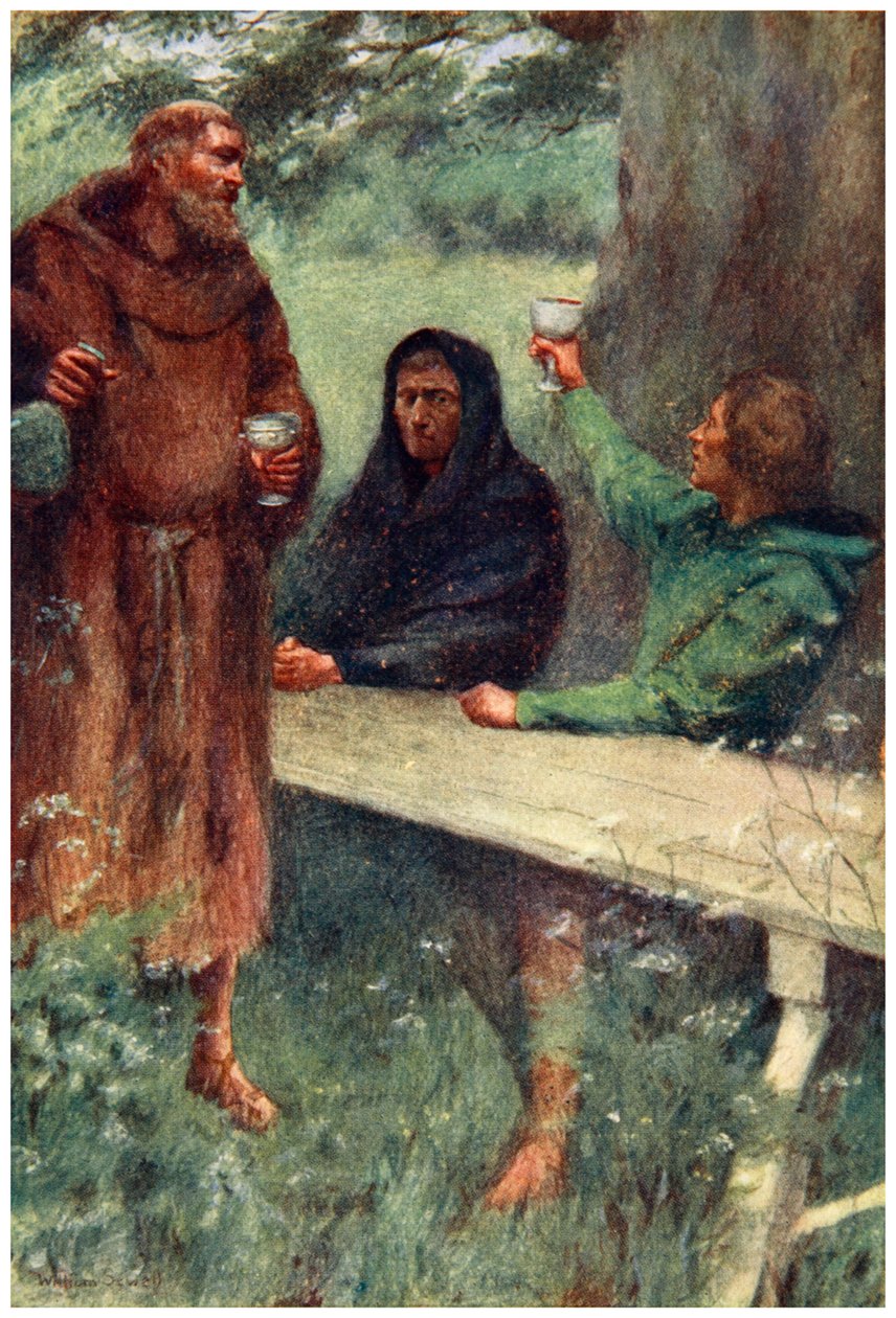 "Robin Hood a černý mnich", 1910. od William Sewell