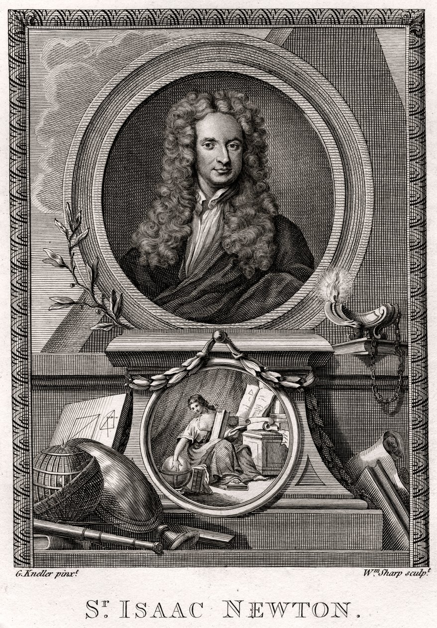 Sir Isaac Newton, 1774 od William Sharp