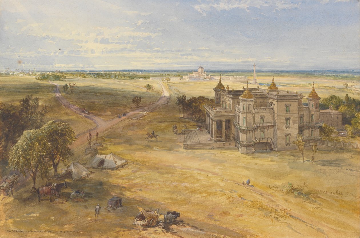 Dilkoosha, Lucknow v dálce od William Simpson