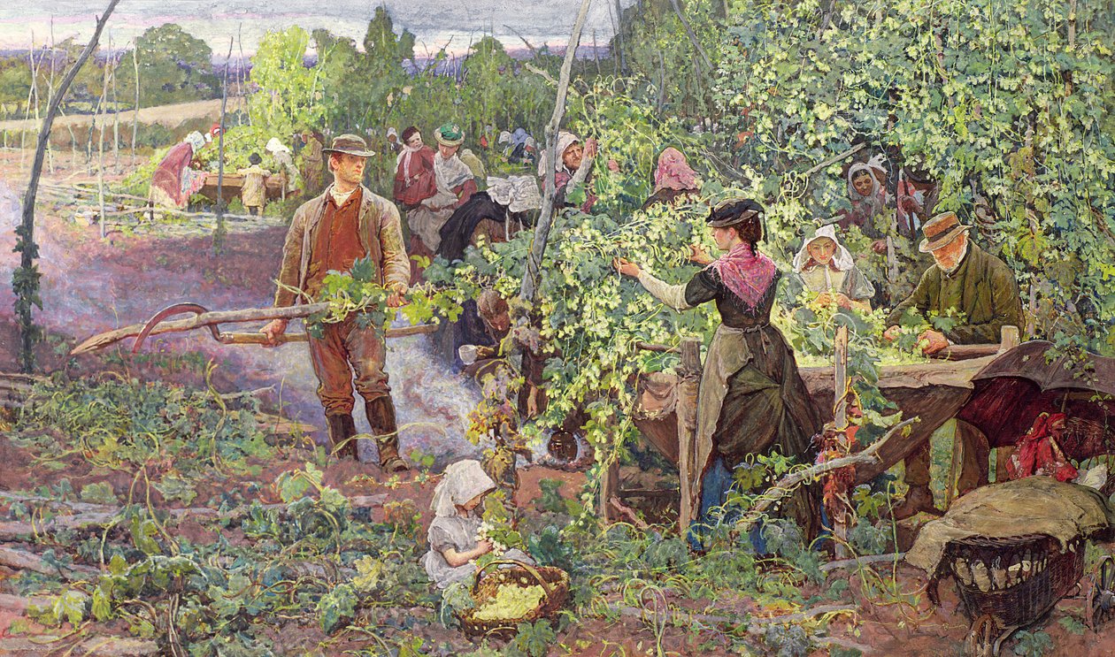 Sběrači chmele, kolem roku 1870 od William Small