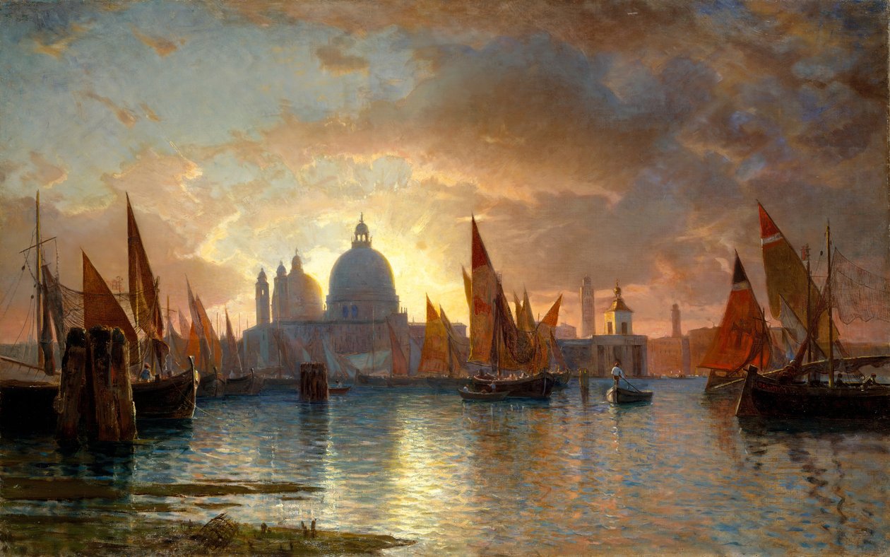 Santa Maria della Salute, Západ slunce, 1870-85. od William Stanley Haseltine