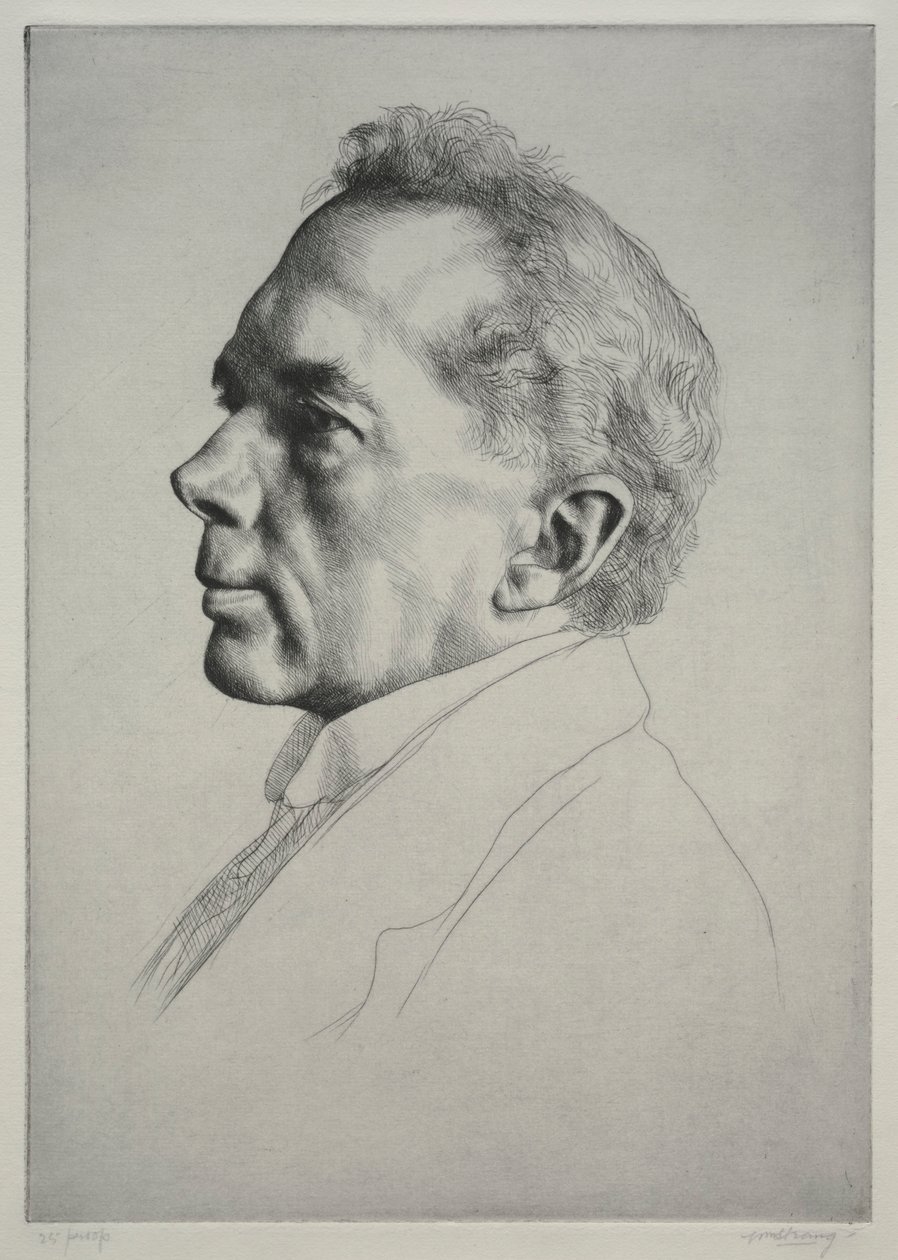 Campbell Dodgson, Profil vlevo, 1919. od William Strang