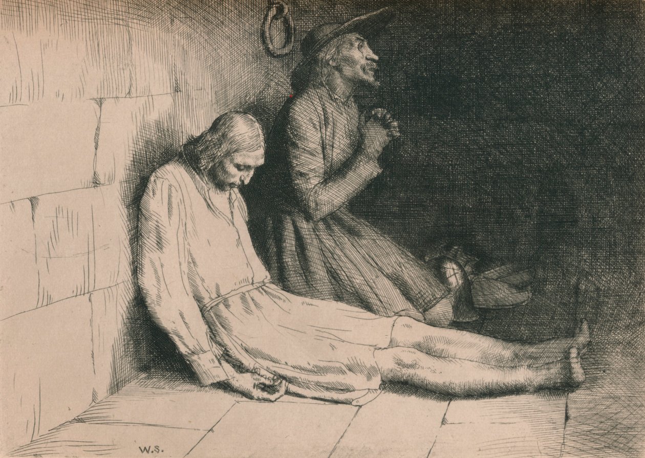 Christian and Hopeful in the Dungeon, c1916 od William Strang