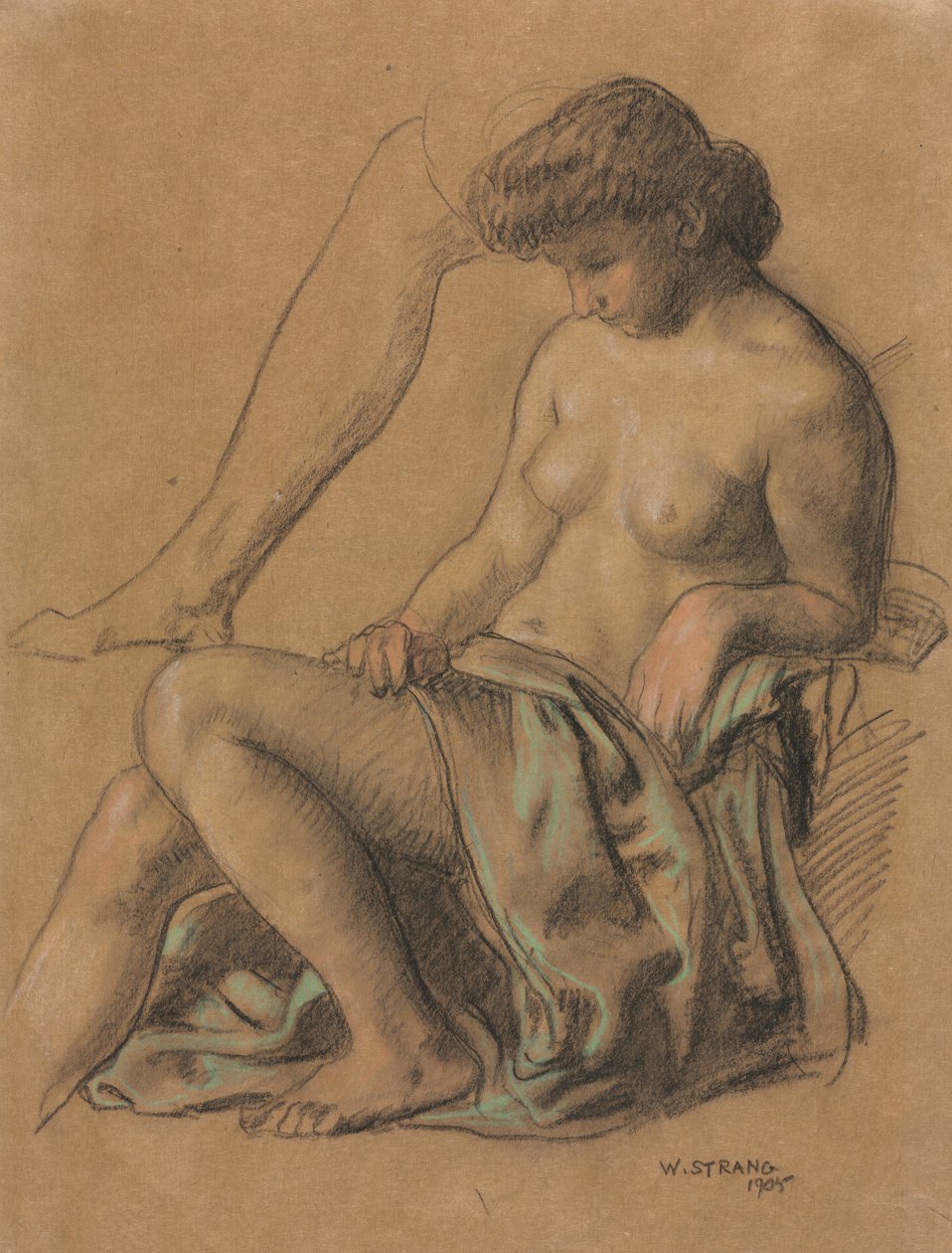 Zahalená postava sedící, 1905. od William Strang