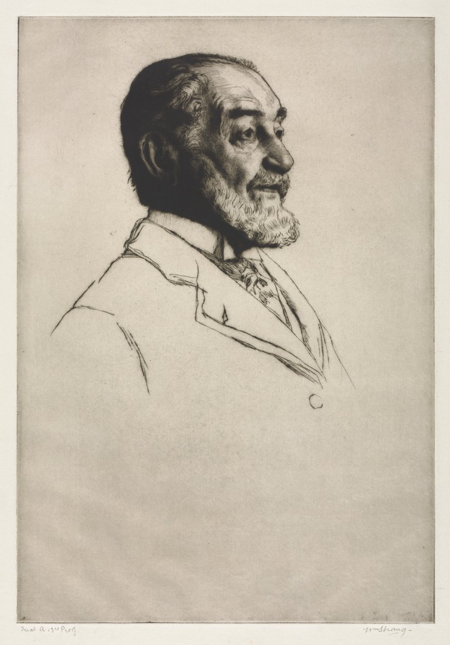 Frederick Harrison, 1914. od William Strang