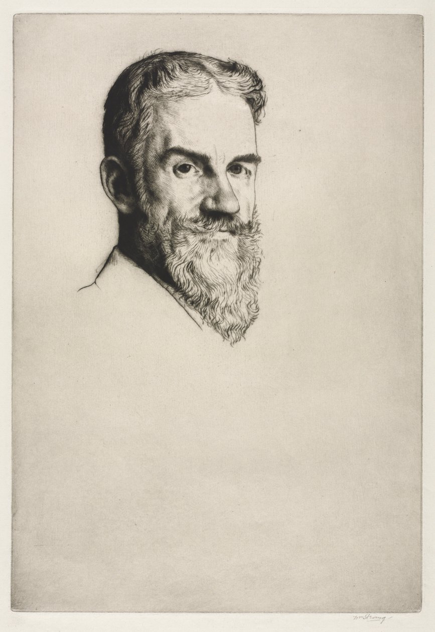 George Bernard Shaw, 1907. od William Strang